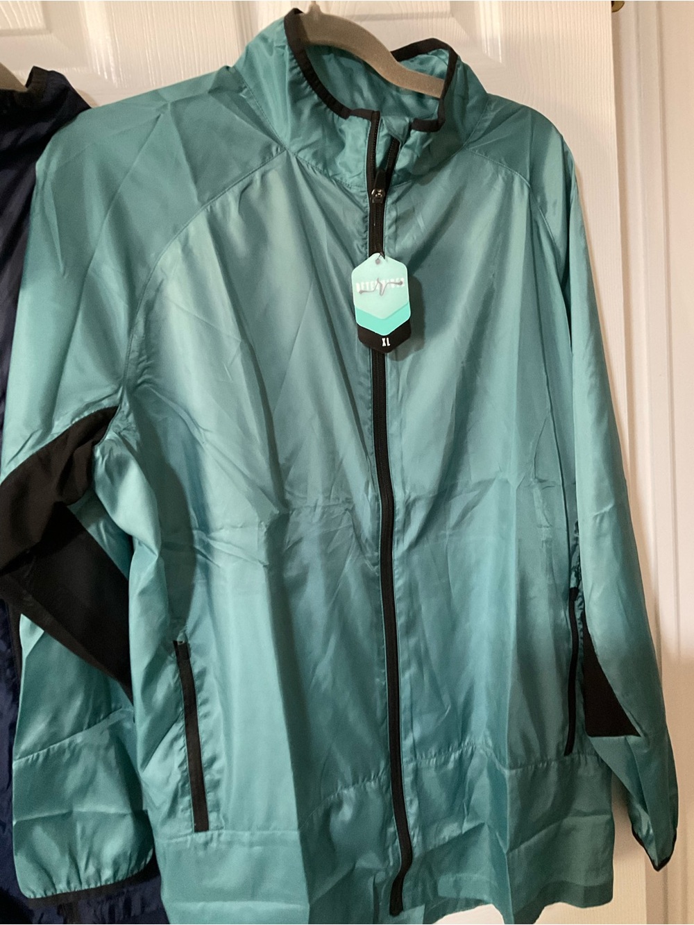 NWT LuLaRoe Lightweight Teal Determined Windbreaker Jacket in XL